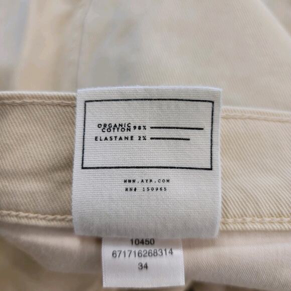 AYR The Beat Drop Cropped Barrel Leg‎ Jeans Womens Size 34 Straw Hat Beige 38x27 - Picture 9 of 10